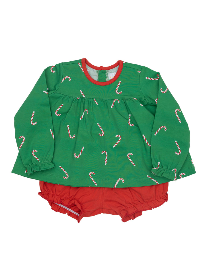 Ava Candy Cane Lane Bloomer Set