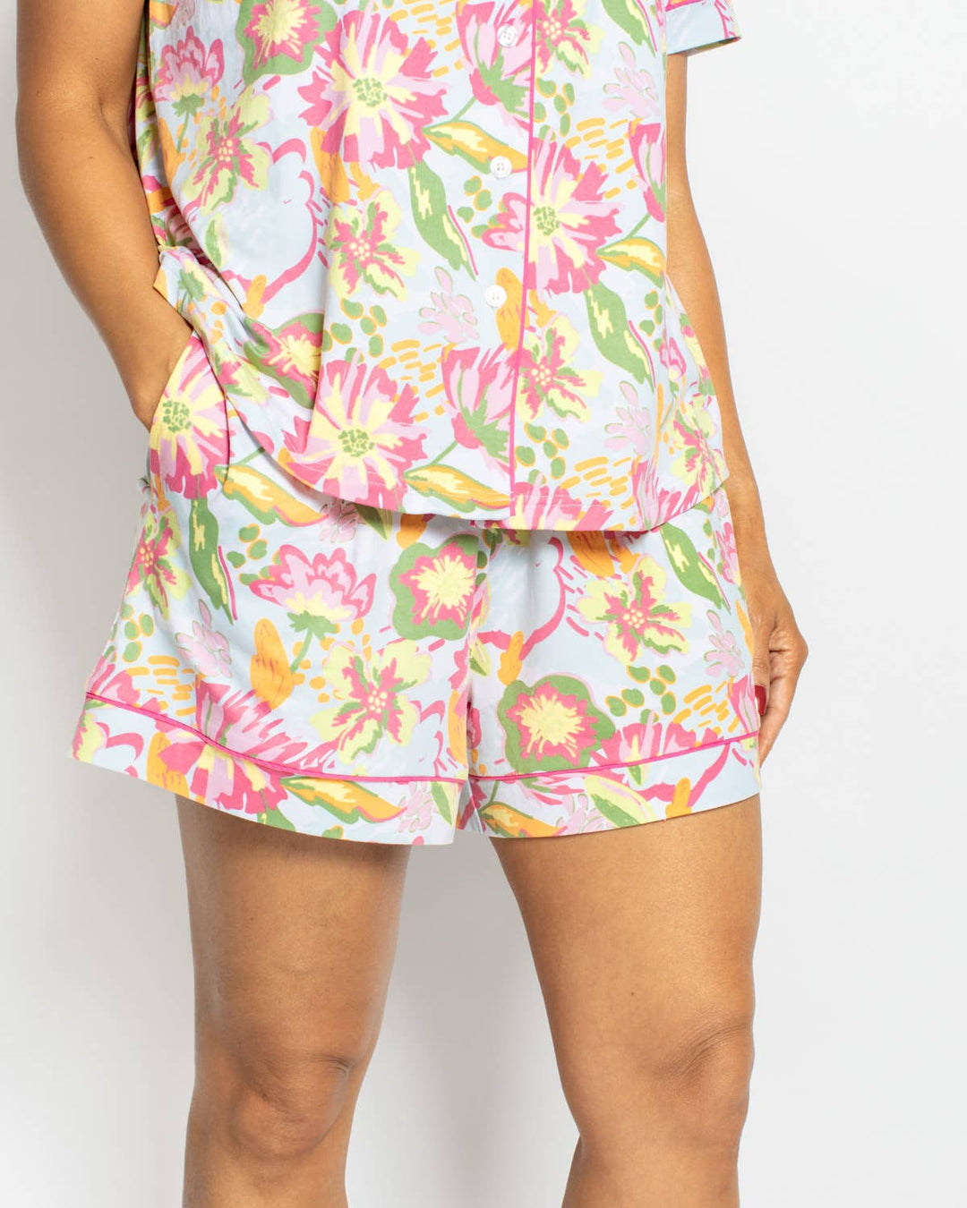 The Royal Standard - Summer Bouquet Sleep Shorts   Pink/Blue/Multi   -Asst.: XLarge