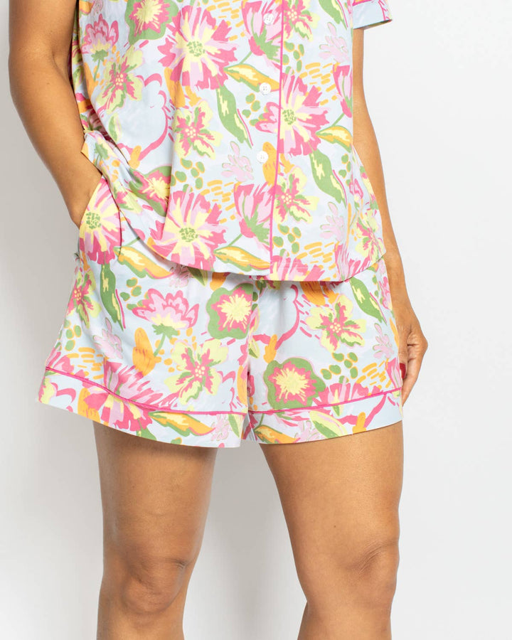 The Royal Standard - Summer Bouquet Sleep Shorts   Pink/Blue/Multi   -Asst.: XLarge