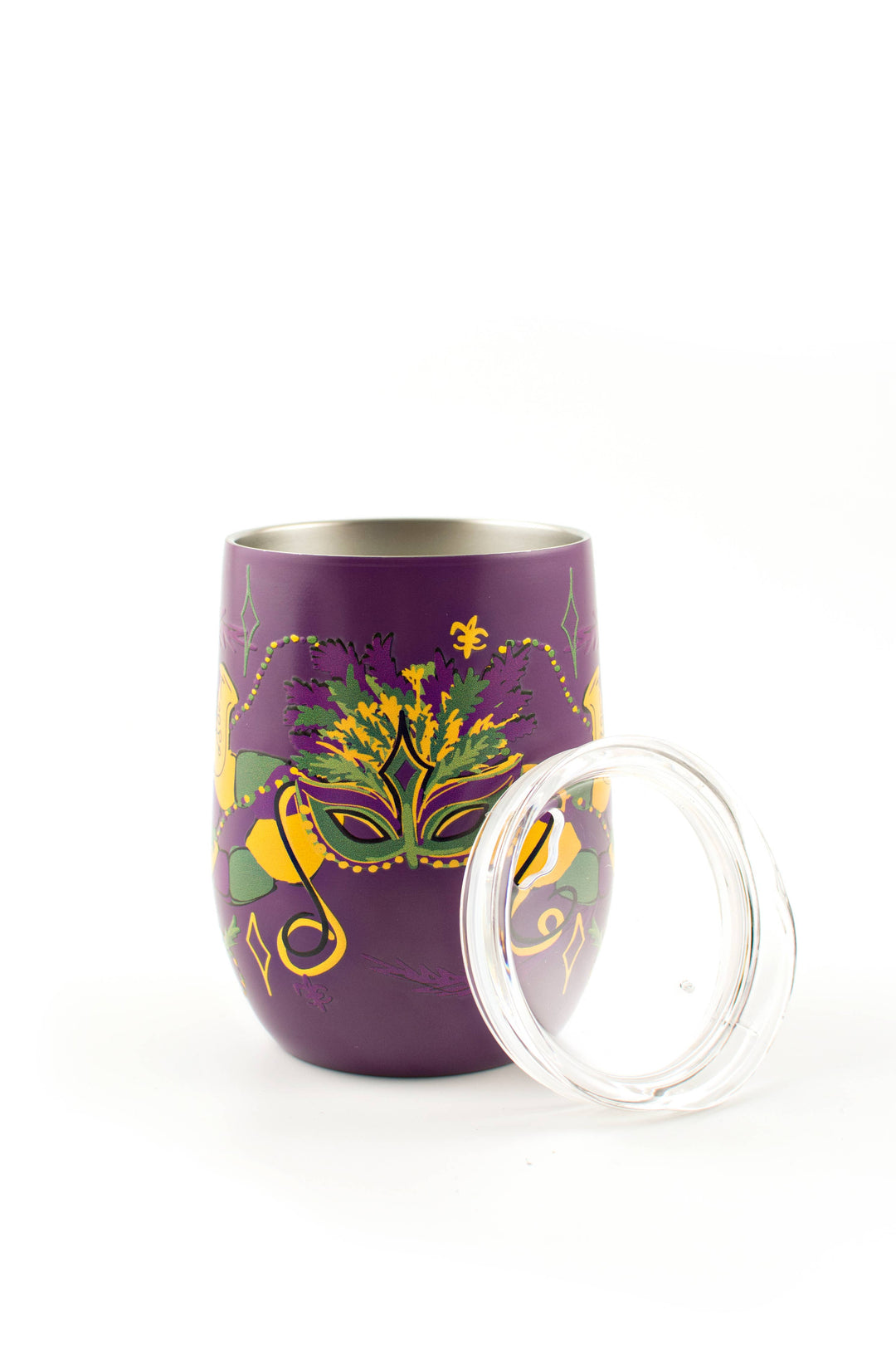 THE PARISH LINE - Stainless Wine Tumbler - Mardi Gras Mask