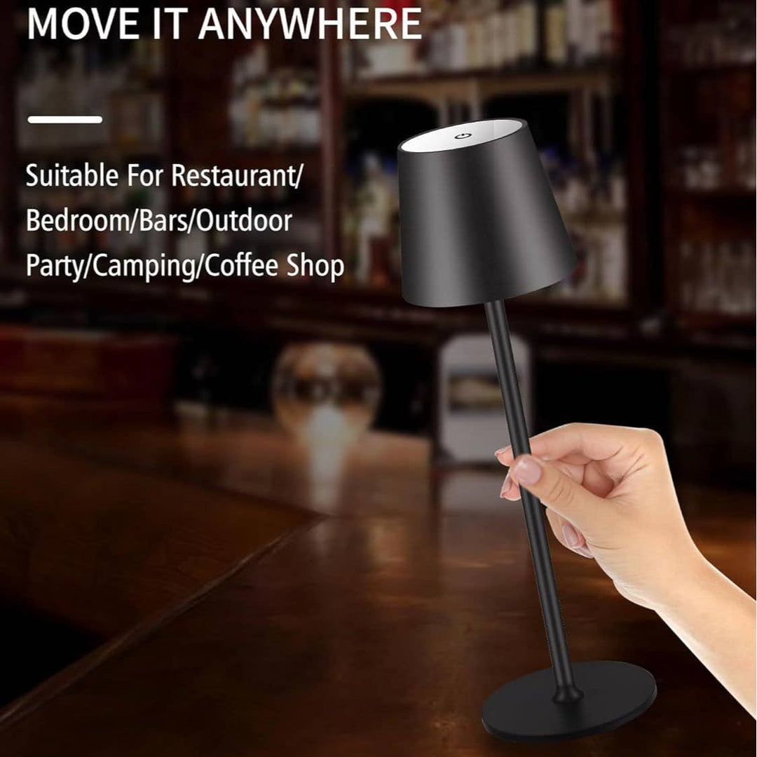 LAX Gadgets - Sleek Cordless Table Lamp- Adjustable Lighting for Any Space: White