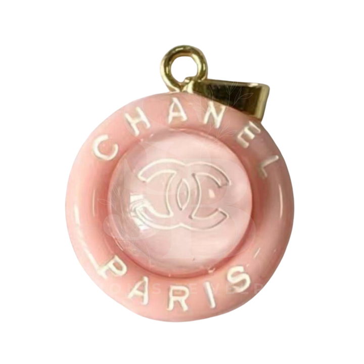 Shannon's Jewelry Bar - CHANEL Charm Zipper Pull Resin Pink Round CC 18mm