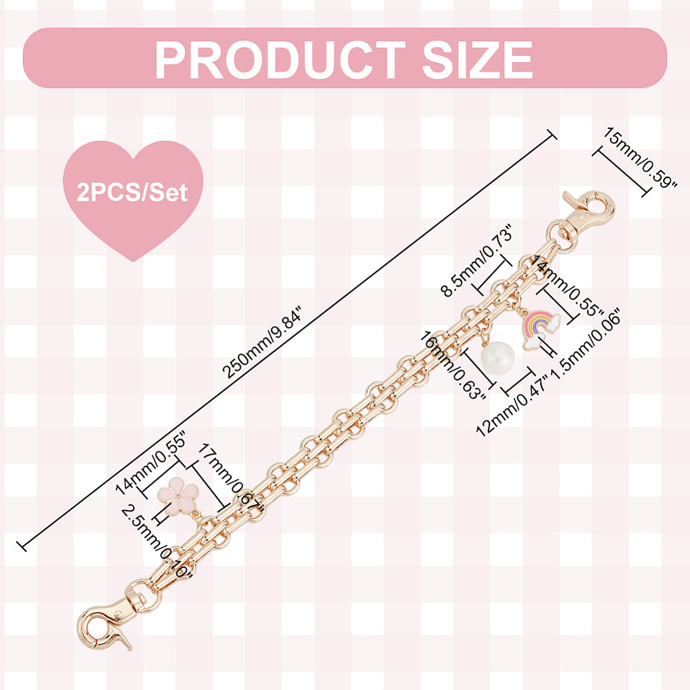 Purse Charms rainbow and cloud