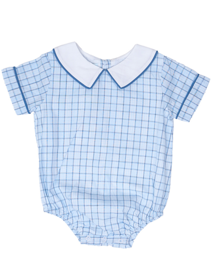 James Blue & Navy Plaid Bubble