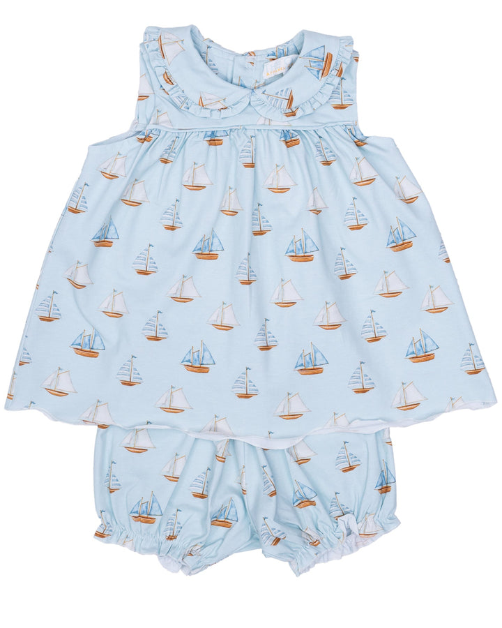 Ava Blue Sails Bloomer Set