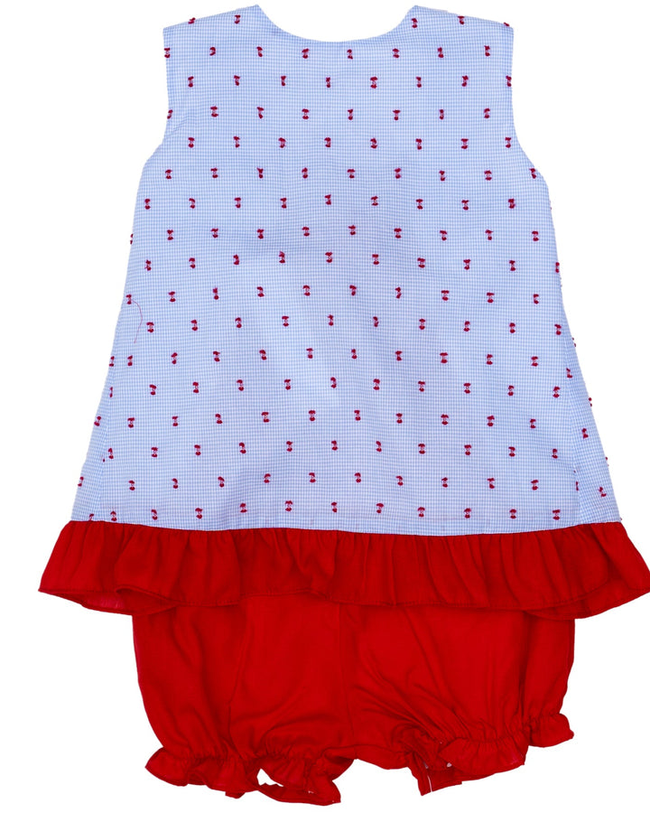 Blakely Star Spangled Swiss Dot Bloomer Set