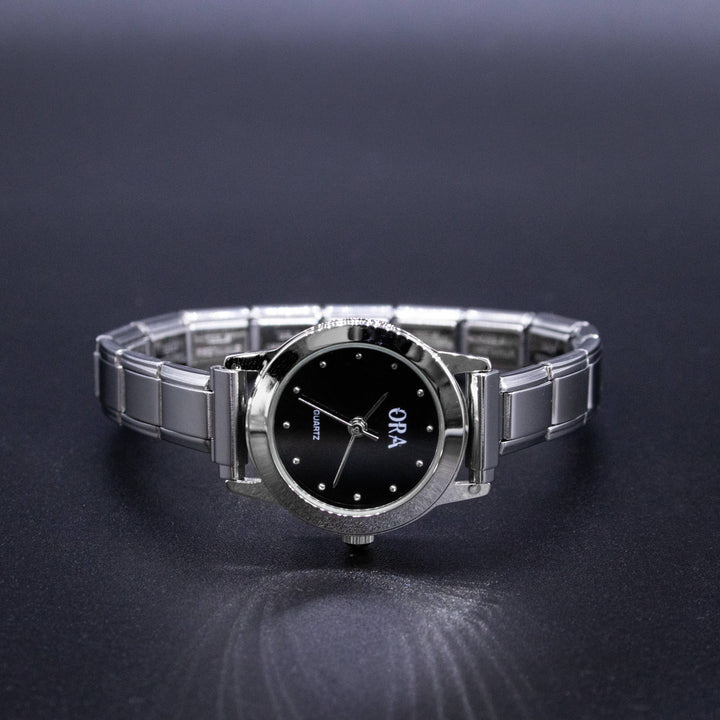 Natalia - Italian Charm Link Watch (Analog): Silver