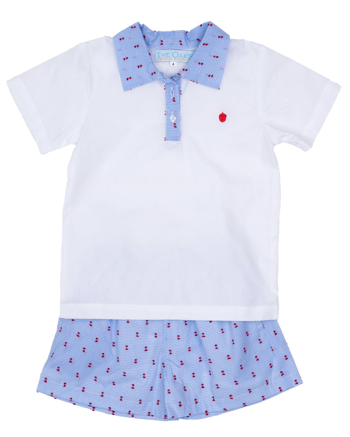 John Star Spangled Swiss Dot Short Set