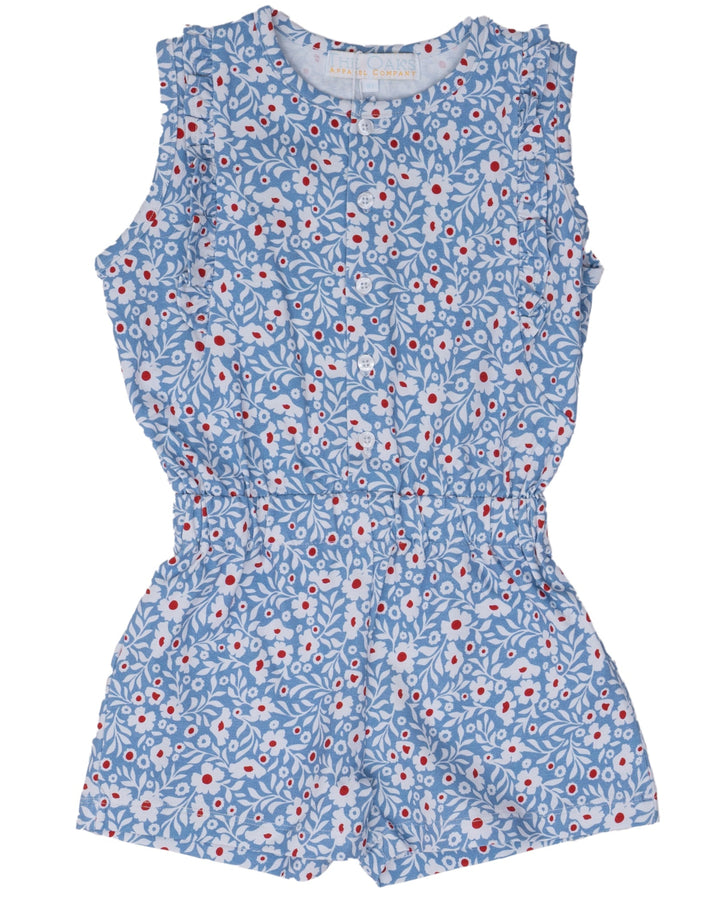 Kinsley RWB Floral Romper