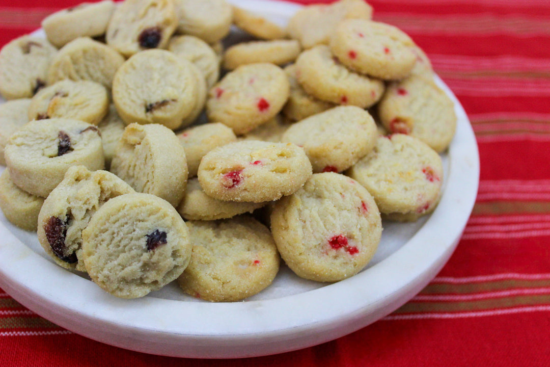 Too Good Gourmet - Christmas White Chocolate & Cranberry Shortbread Cookies: Cranberry Shortbread