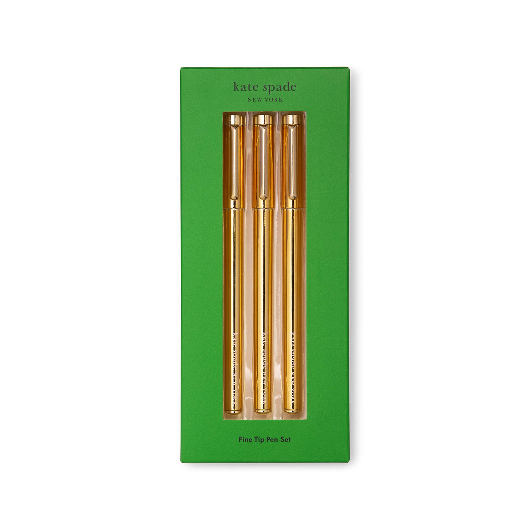 Kate Spade New York by Lifeguard Press - Fine Tip Pen Set, Gold