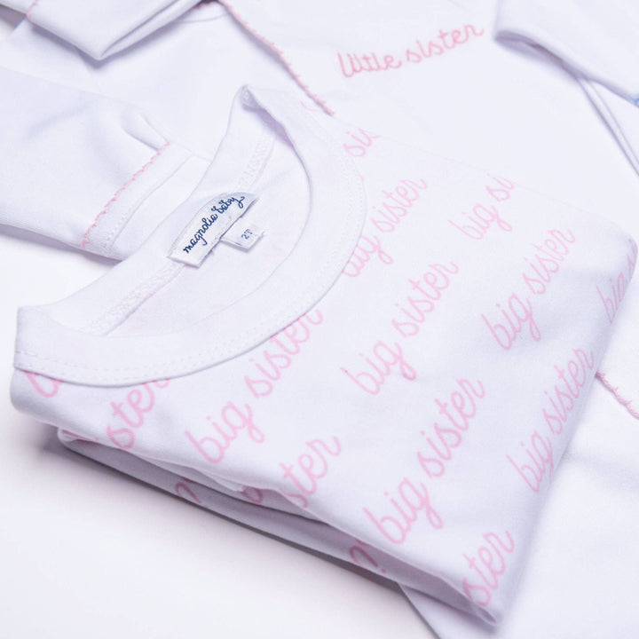 Magnolia Baby - Big Sister Print Long Pajamas: 4T