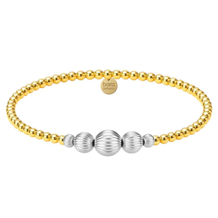 bara boheme - Victoria | Gold Filled Beaded Bracelet: Sterling Silver / Clasp