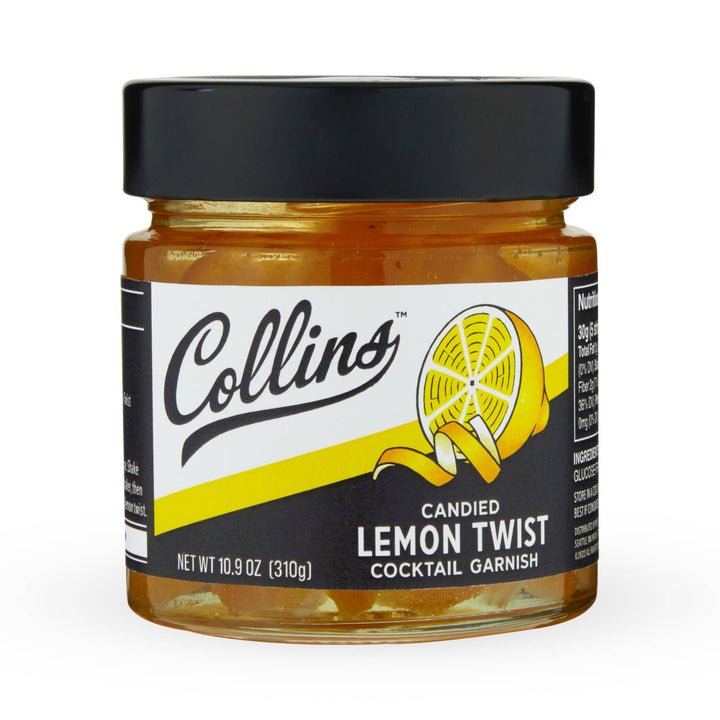 Collins - Italian Candied Lemon Peel Twist Cocktail Garnish 10.9 oz
