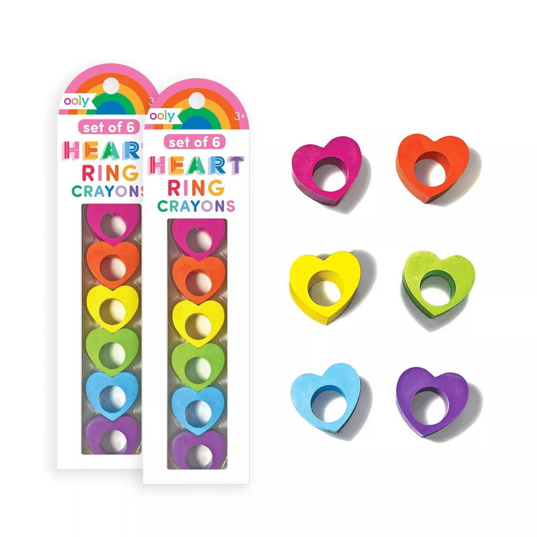 OOLY - Heart Ring Crayons - Set of 6