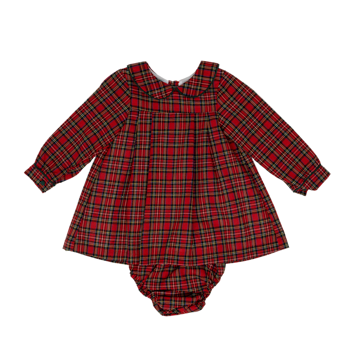 Ava Red Tartan Bloomer Set