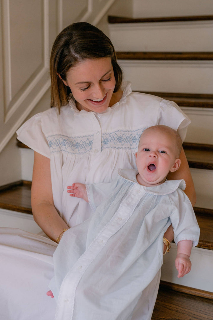 Lenora - BABY CLASSIC DAYGOWN : Pink / 3/6 M