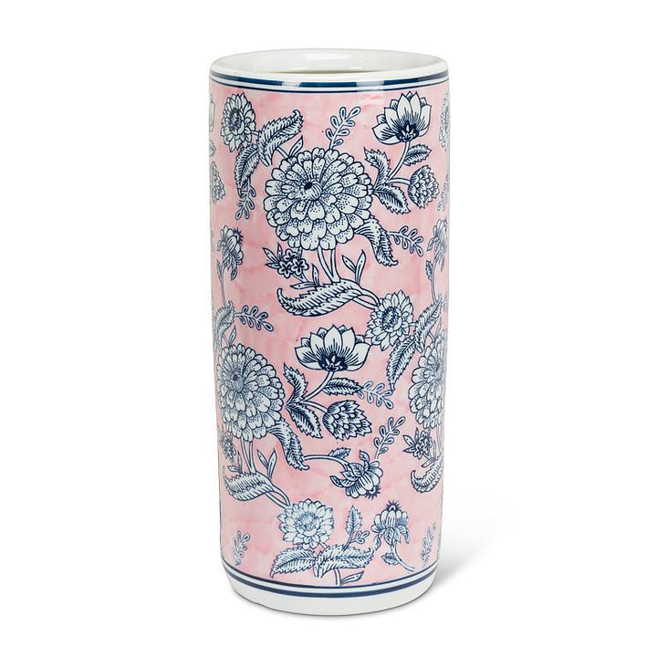 Floral Print Umbrella Stand-Pnk/Blu-18"H