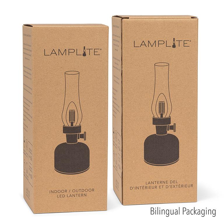 Lantern LED Lamp w/Chimney-Green-10.5"H