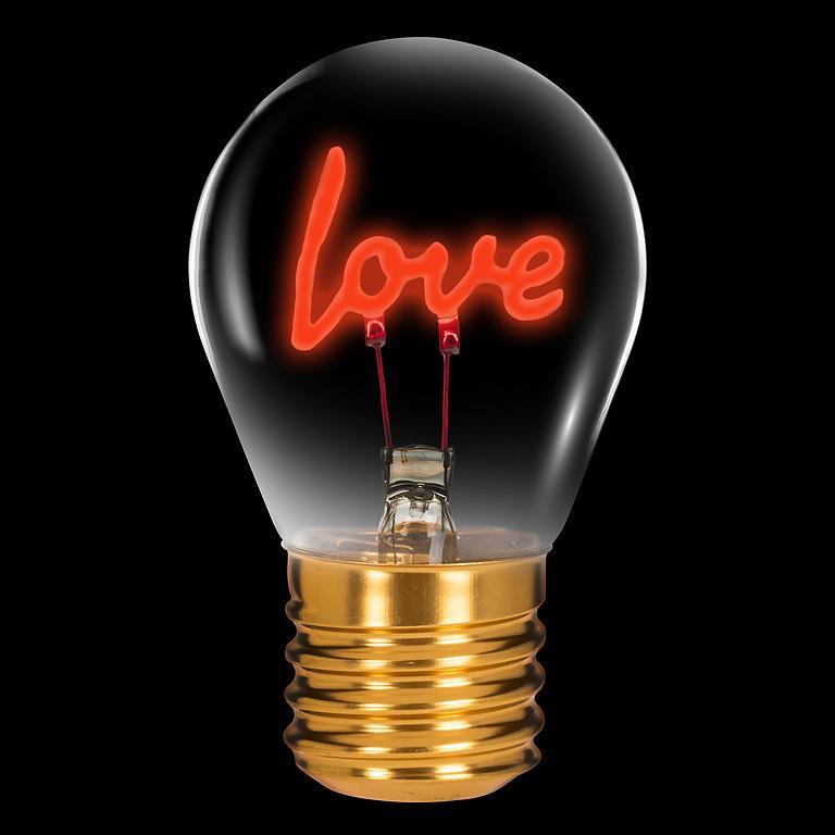 Love Neon LED Lightbulb Lamp - Red