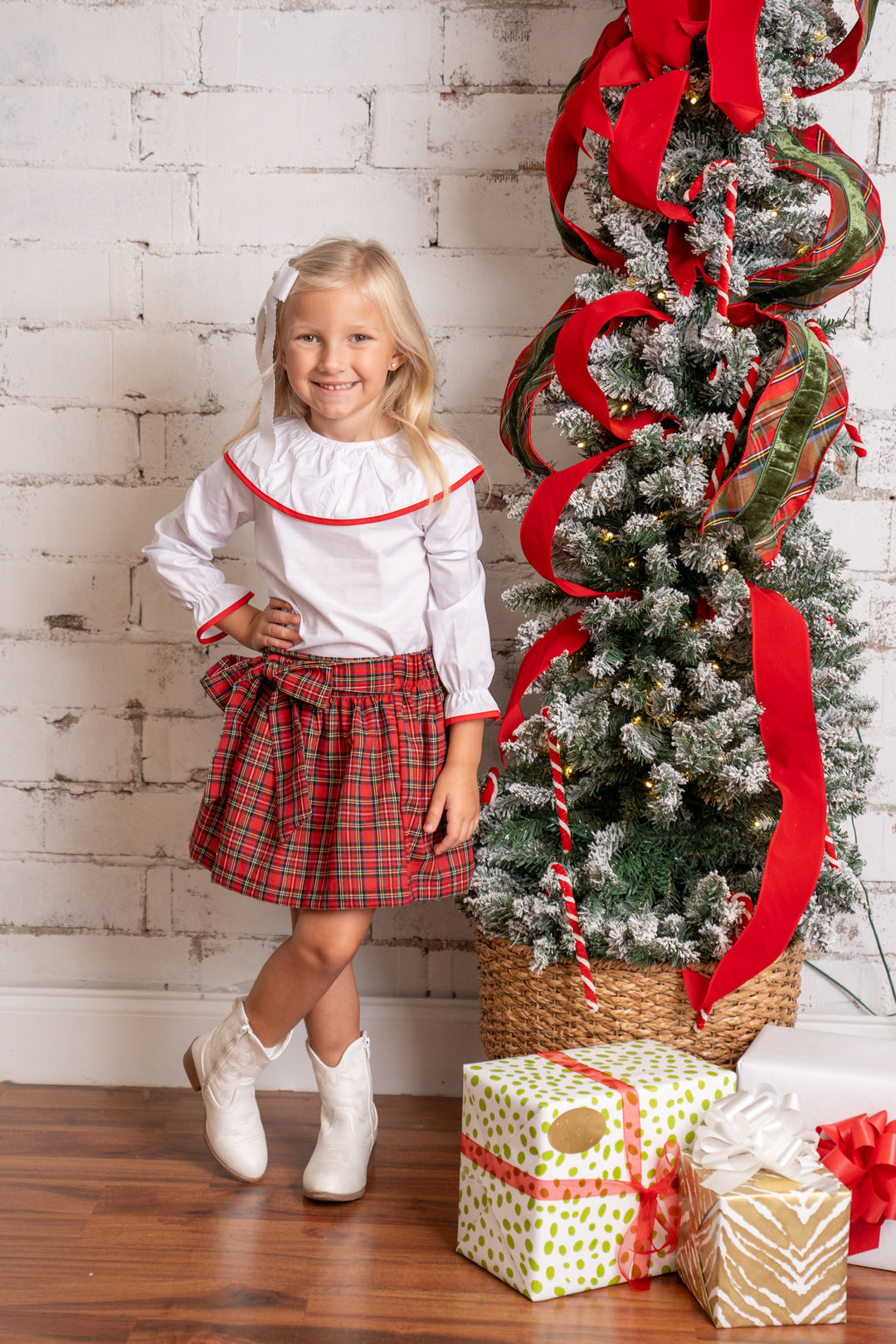 Lacey Red Tartan Skirt