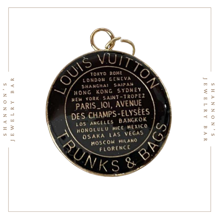Shannon's Jewelry Bar - Louis Vuitton Charm Zipper Pull LV Enamel Trunks & Bags Tag