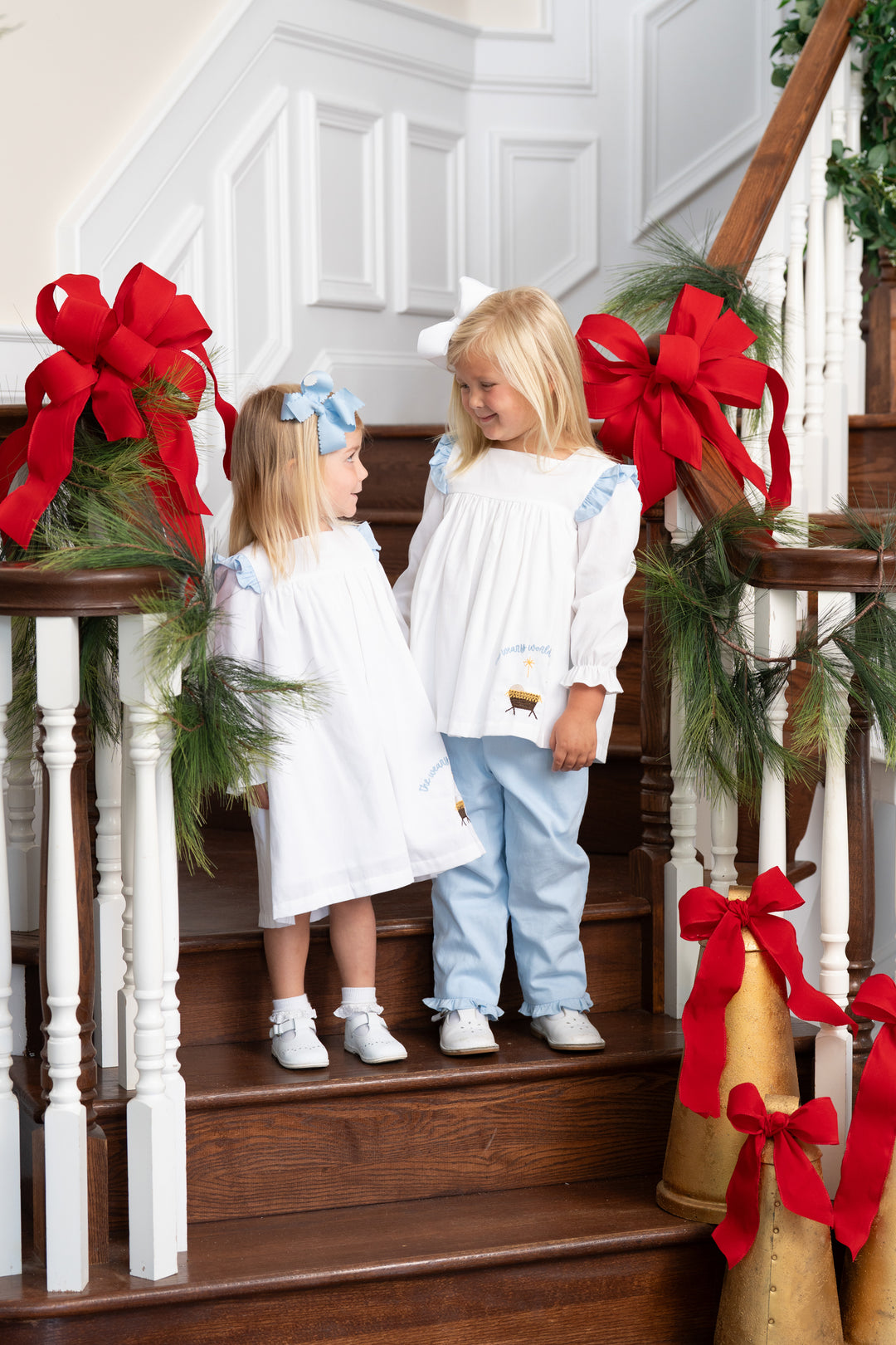 Patsy Nativity Blue LS Pant Set