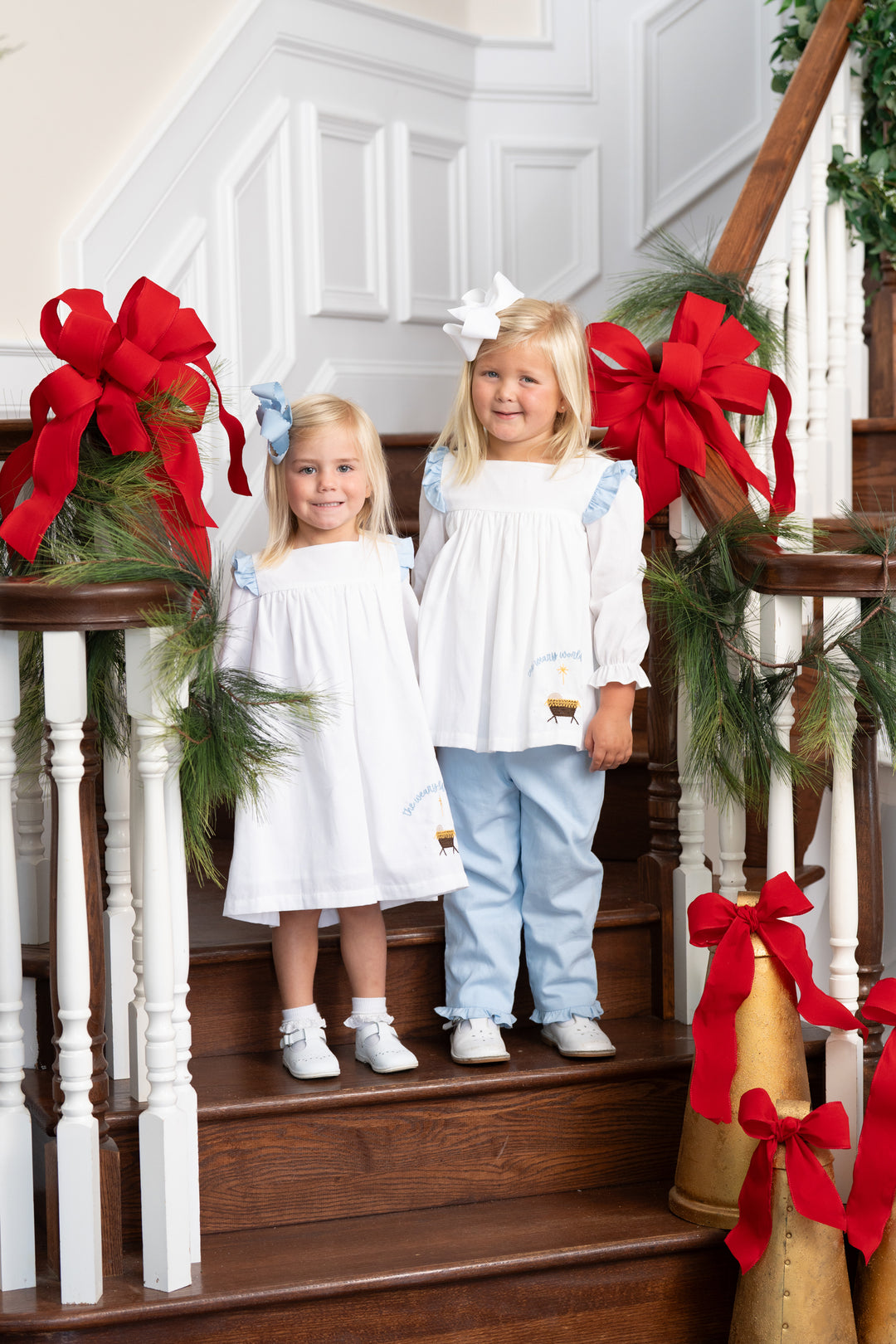 Whitney Nativity Blue Dress