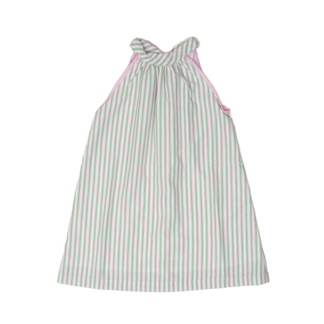 Jewel Pink & Green Stripe Dress