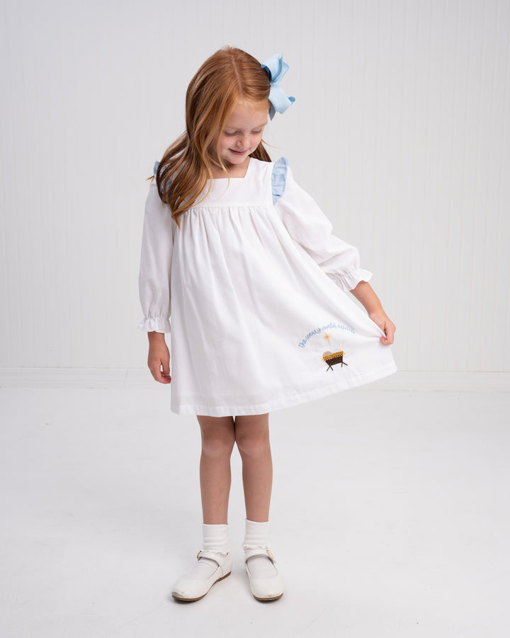 Whitney Nativity Blue Dress