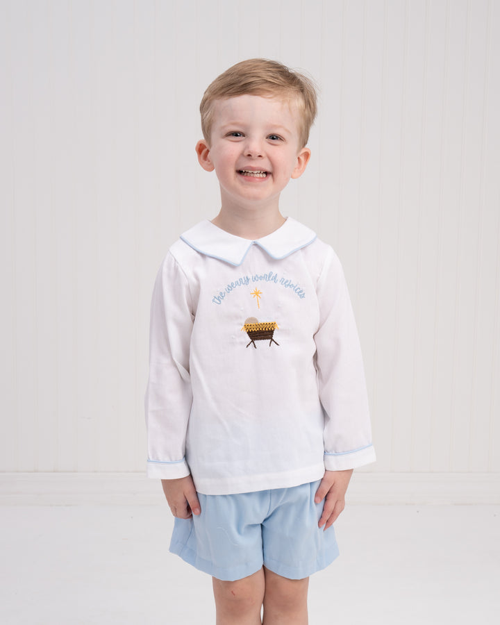 John Nativity Blue Short Set