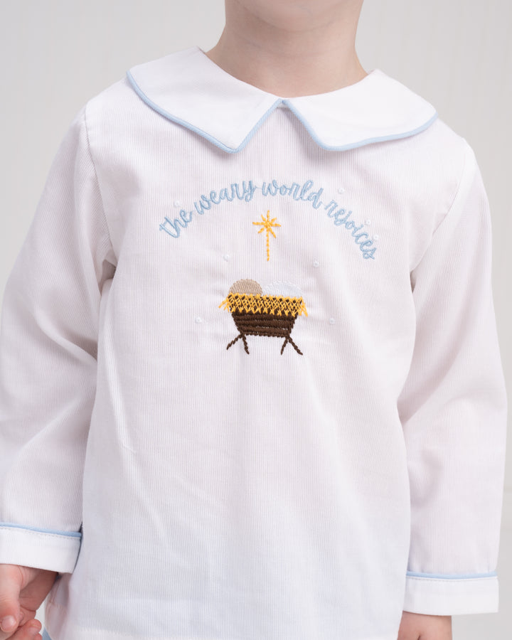 John Nativity Blue Short Set