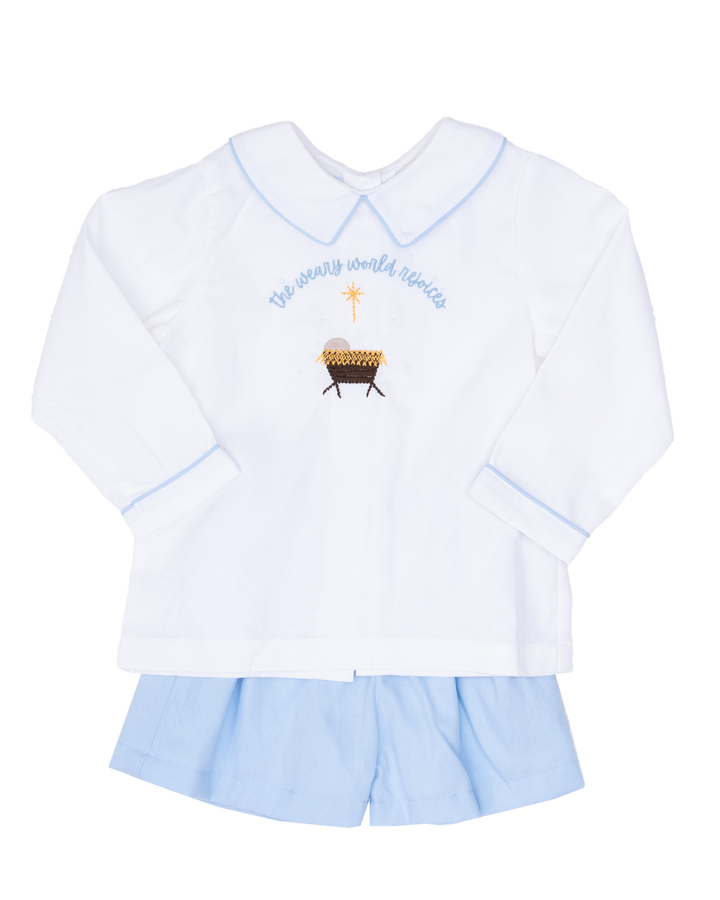 John Nativity Blue Short Set
