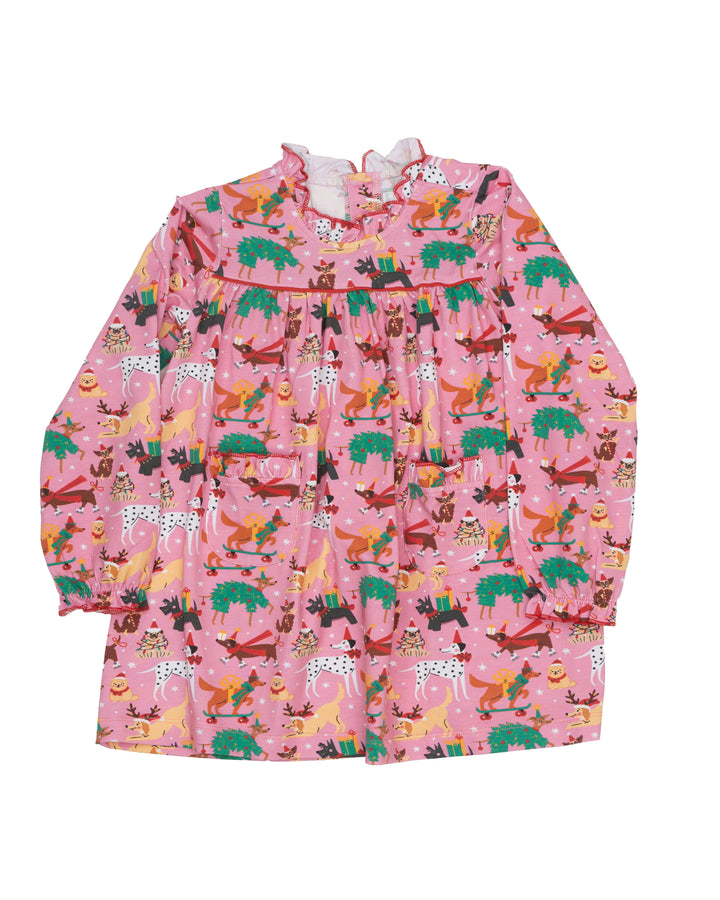 Jacie Jingle Bell Pups Dress