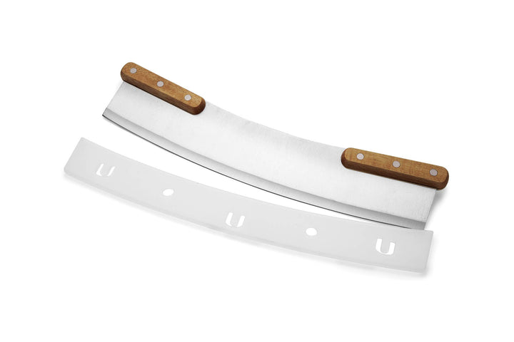 Fox Run Brands - Outset Acacia Pizza Cutter, Stainless Steel, 13" Blade