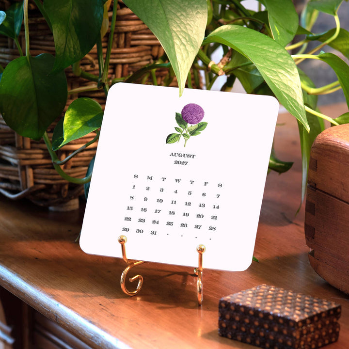 Maison de Papier - 2027 Floral Calendar with Easel: Complete Set