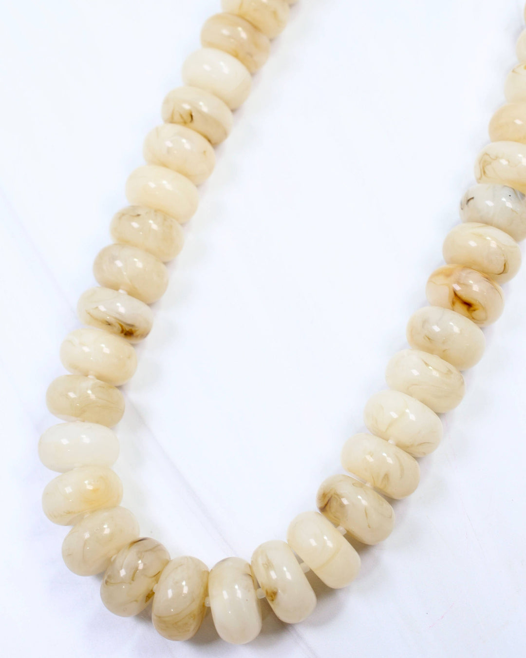 Caroline Hill - Pipestone Marble Beaded Necklace Natural: Default