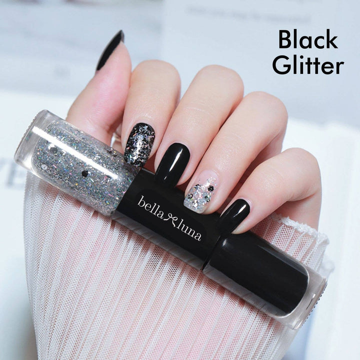 Tiny Gift Society - Double Nail Polish - Trendy Colors, Glitter Polish Gift: Nude Glitter
