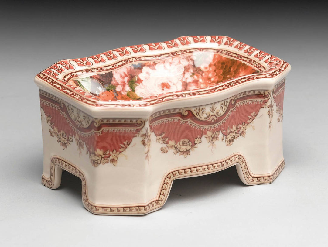 AA Importing - Fruit and Flower Porcelain Compote
