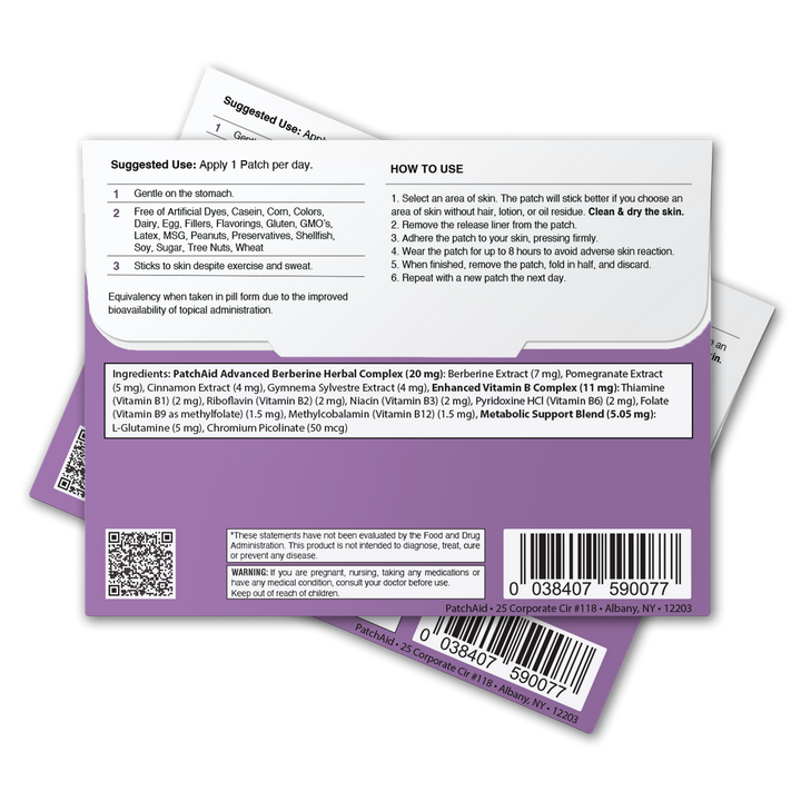 PatchAid - Berberine Patch – GLP-1 Support & Appetite Control: One Patch