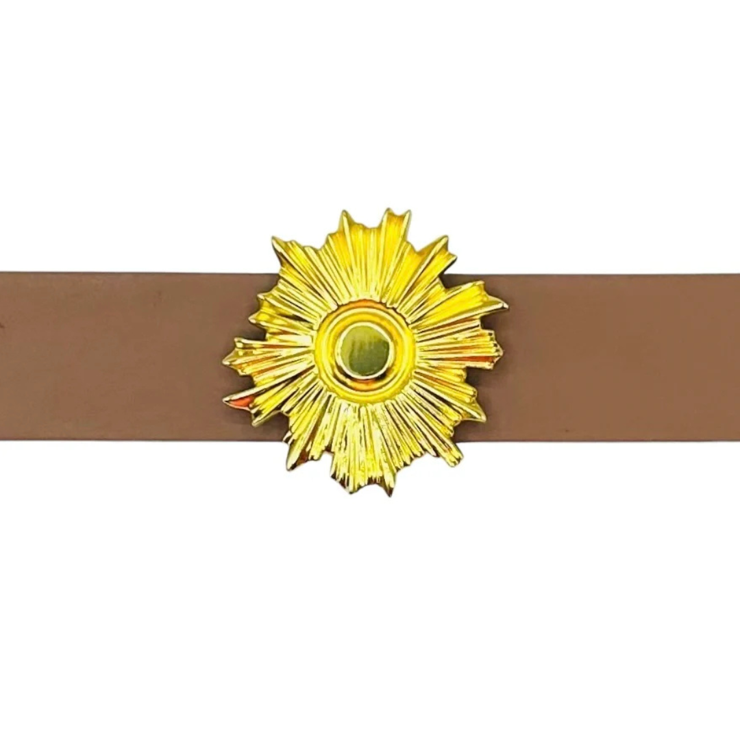 Garland - Brown Genuine Leather Interchangeable Stretch Belt: 3