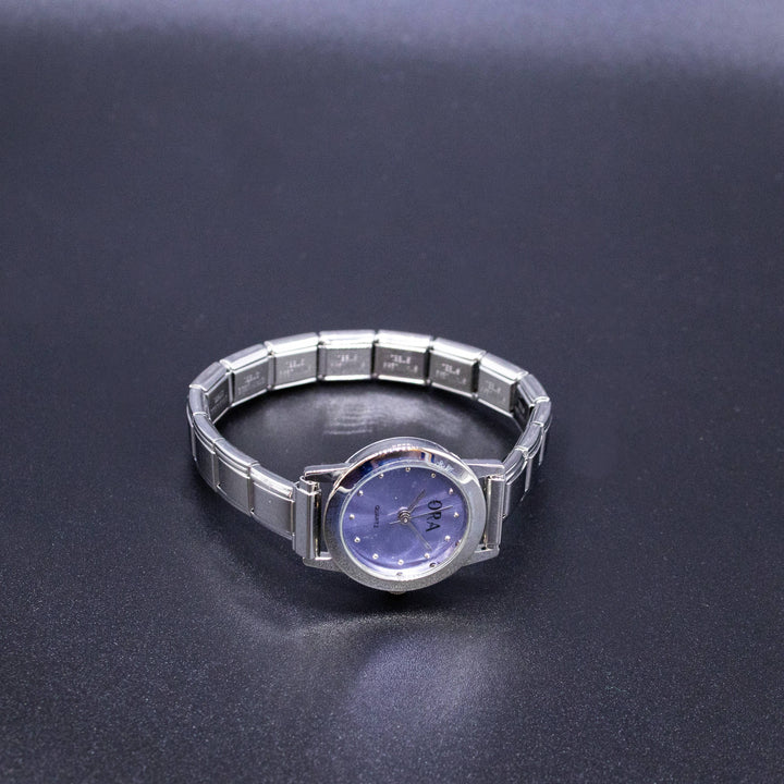Natalia - Italian Charm Link Watch (Analog): Silver