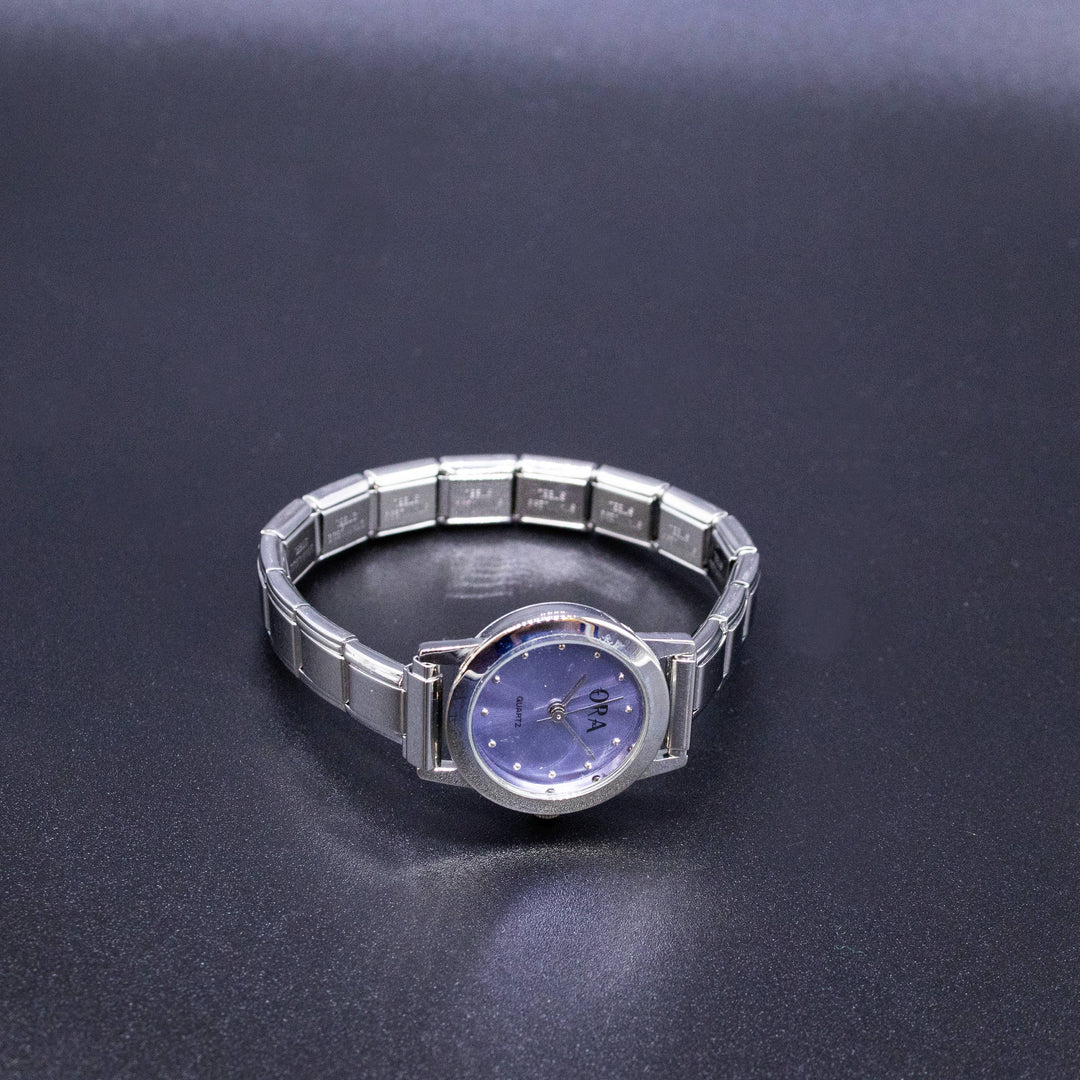 Natalia - Italian Charm Link Watch (Analog): Blue