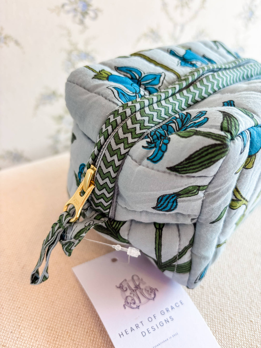 Heart of Grace - Iris Luxe | Quilted Cosmetic Bag