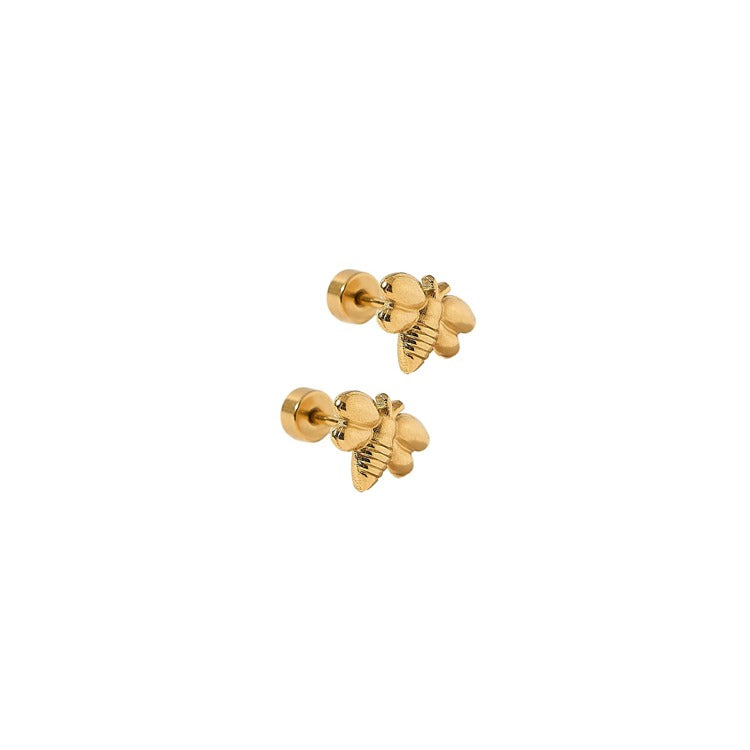 Screwback Stud Earrings - Bumble Bee