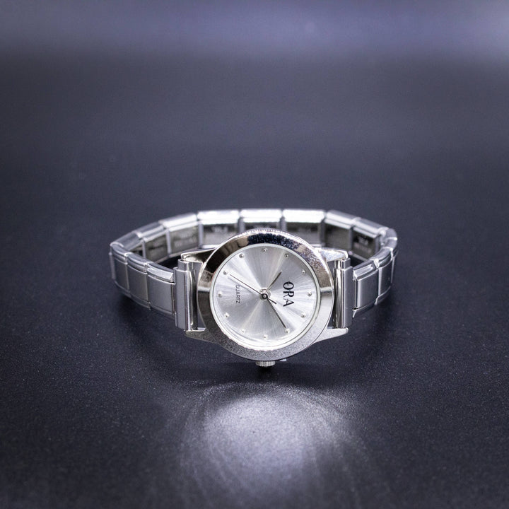 Natalia - Italian Charm Link Watch (Analog): Silver