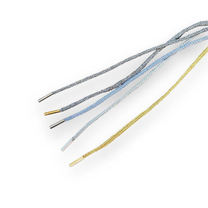 LB Beadz - Lurex Cord Bracelet or Necklace • Gold Cap Ends • For Big Hole Beads Forte Beads: Gunmetal Gold Ncklce