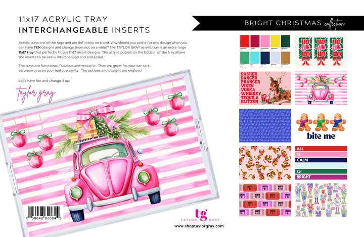 TAYLOR GRAY - 11x17 BRIGHT CHRISTMAS insert set of 10