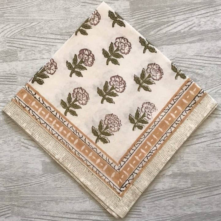 natural habitat - Napkins Musk Rose Bouquet