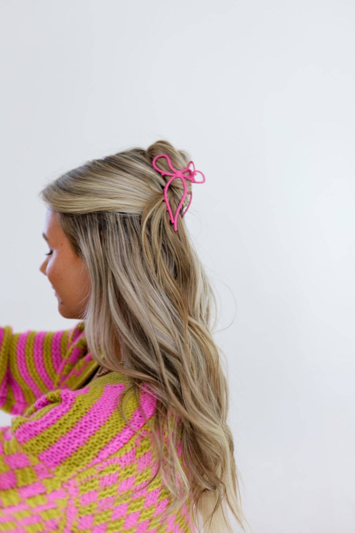 KAXI - THE METAL BOW CLAW ( 13 COLORS ): YELLOW GOLD